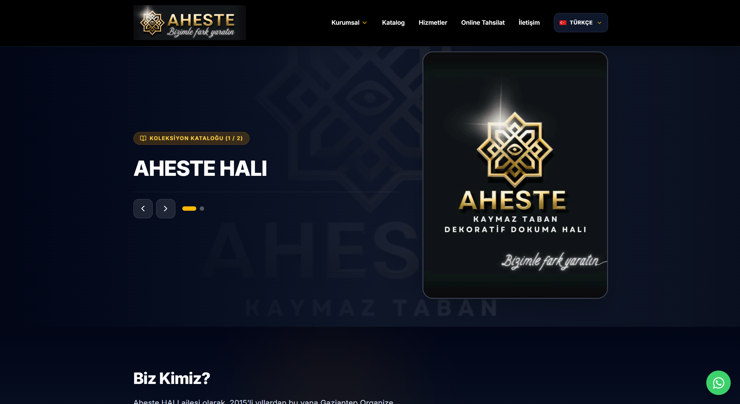 Aheste Halı - Taşan Dijital Özel Tasarım & Yazılım Mimarisi